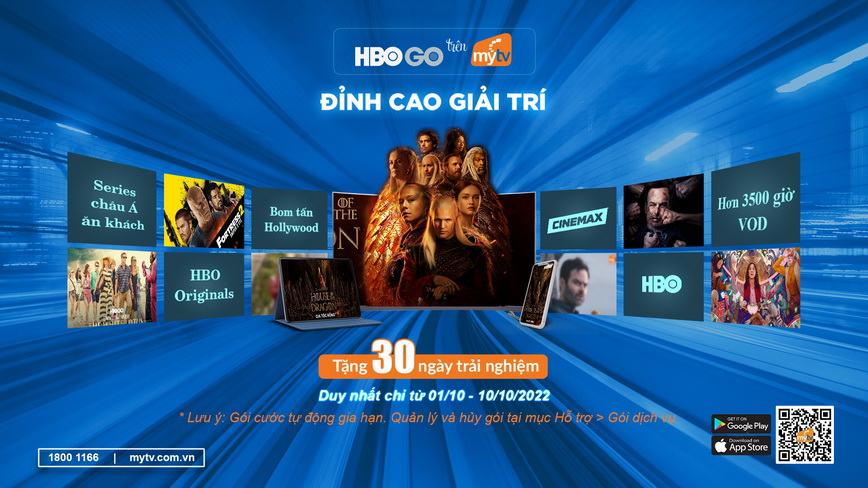 Truyền hình MyTV tặng khách hàng suất trải nghiệm gói đặc sắc HBO GO