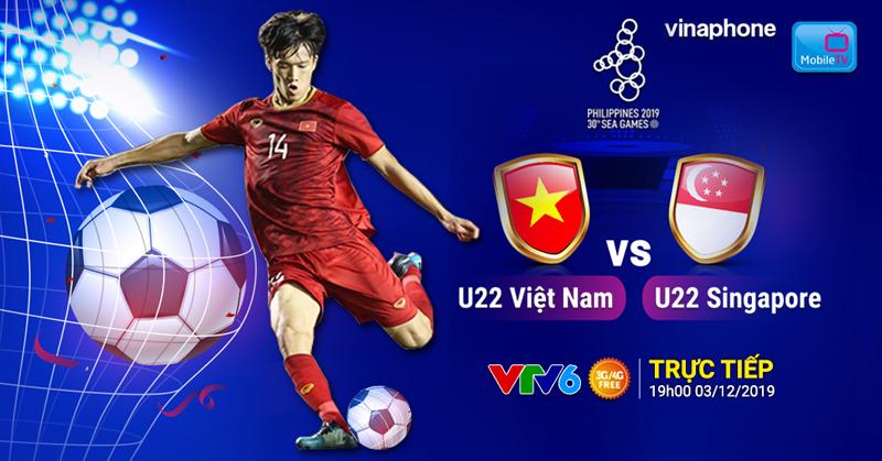 Xem trực tiếp U22 Việt Nam - U22 Singapore trên MobileTV