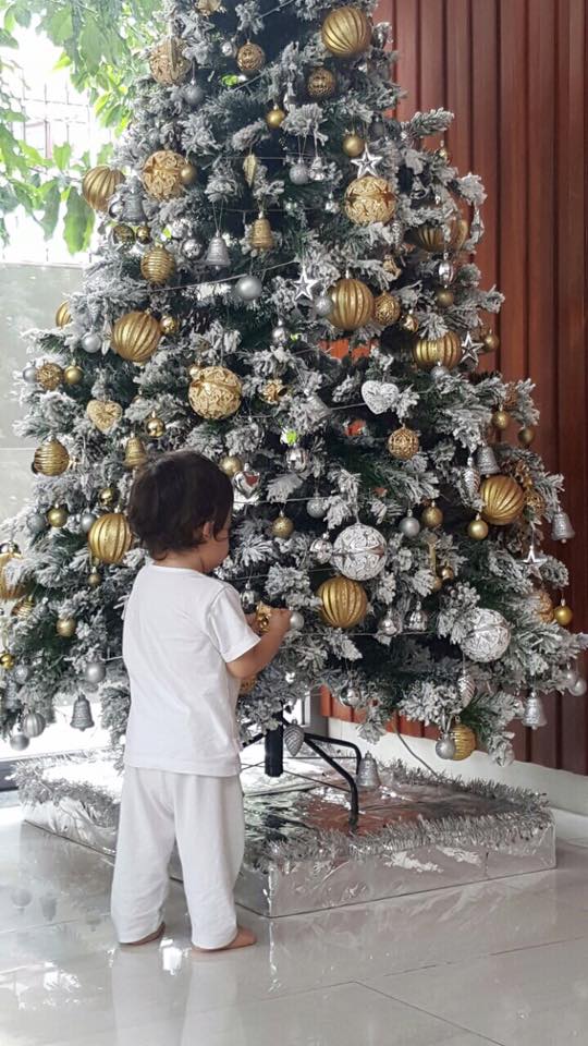 Thu Minh bật mí: Hết Giáng Sinh rồi ! Gấu phụ mẹ tháo đồ trang trí cây thông Noel xuống nào