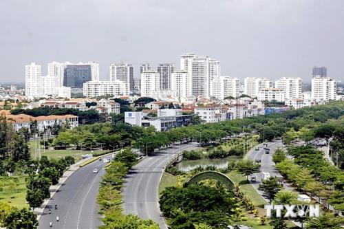 Một góc Khu đô thị Phú Mỹ Hưng, Thành phố Hồ Chí Minh. Ảnh: TTXVN