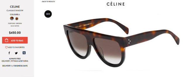 Sản phẩm kính đồi mồi của Celine có giá khoảng 9,5 triệu đồng là món đồ đặc biệt được Vic ưa thích và thường xuyên sử dụng.