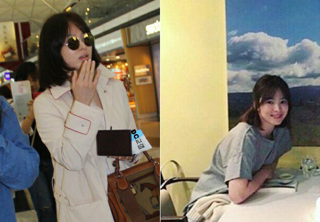 Trong lần tới sân bay gần đây, Song Hye Kyo được phát hiện đã tạm biệt mái tóc dài. Cô để kiểu tóc ngắn ngang vai kéo dài thêm tuổi xuân trước thềm U40. Trên trang cá nhân, người đẹp 