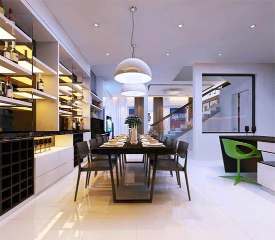 Sang trọng và hiện đại là hai điểm nhấn chính trong phong cách thiết kế nội thất của căn penthouse này.