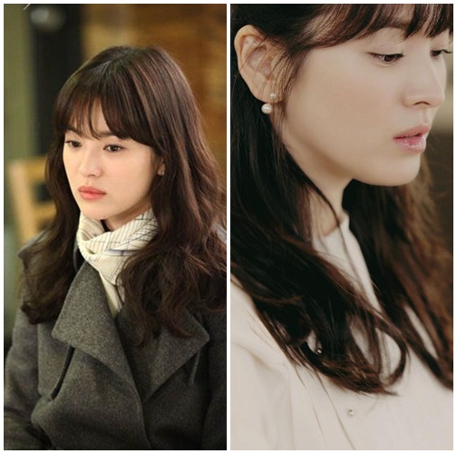 Kiểu tóc xoăn dài nhẹ nhàng với mái thưa của Song Hye Kyo cũng rất thịnh hành. Dường như tất cả những gì thuộc về Song Hye Kyo đều tạo nên cơn sốt.