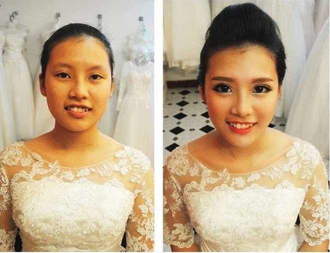 Những pha "lên đời nhan sắc" ảo diệu của cô dâu Việt nhờ khả năng trang điểm tài tình - 10