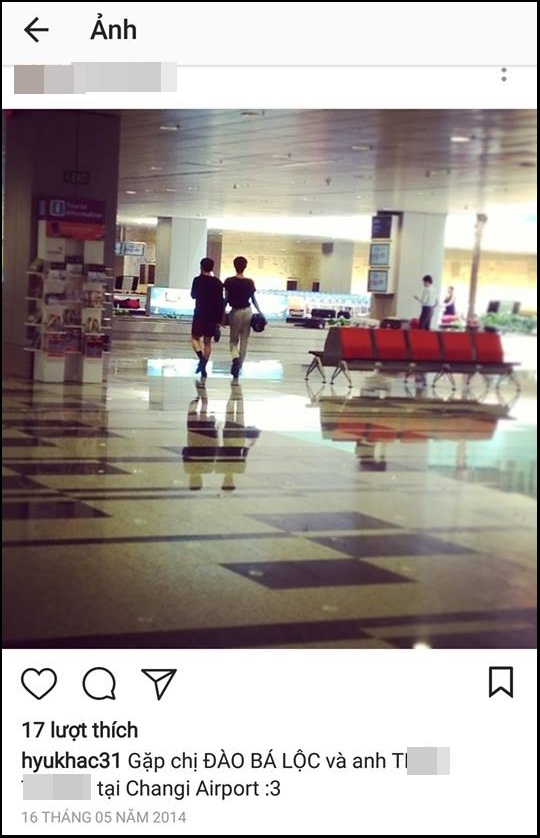 Hình ảnh Đào Bá Lộc sánh vai bên người đàn ông tên T tại sân bay Singapore.