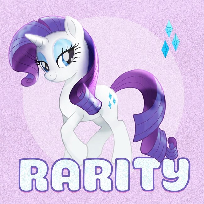 Rarity rộng lượng:        Rarity thật tài năng khi có thể thiết kế và tạo ra những bộ cánh xinh đẹp trong ngôi làng Pony.  Cô nàng thậm chí còn quan tâm đến bạn bè hơn cả bạn thân mình, tâm hồn của cô bé chính là sự rộng lượng.