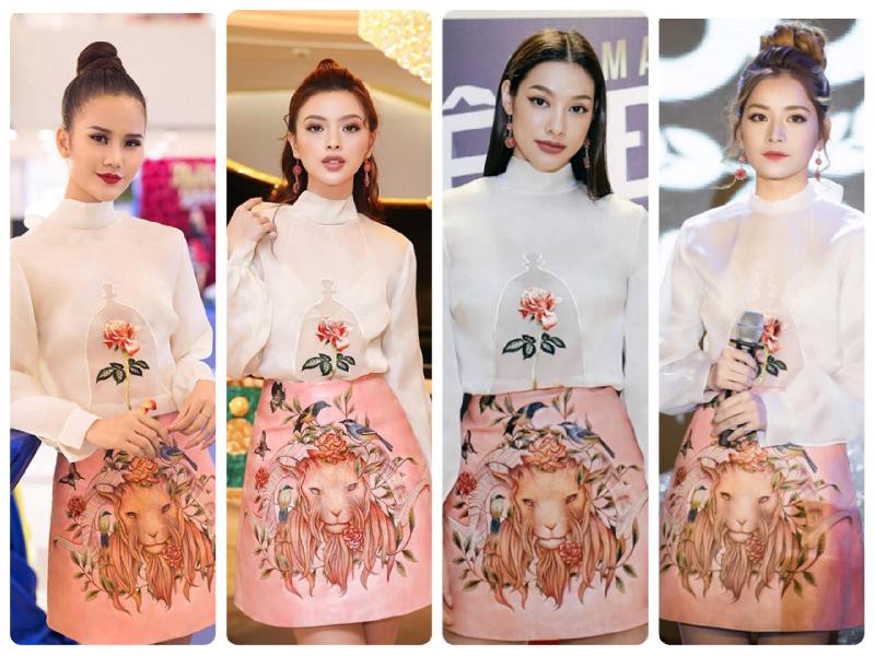 Set đồ của NTK Chung Thanh Phong trong chốc lát biến các mỹ nhân trở thành công chúa ngọt ngào đẹp không góc chết. Và đương nhiên, nàng hot girl Chi Pu vẫn cứ tỏa sáng ngời ngời thu hút mọi ánh nhìn trong cuộc đua váy áo.