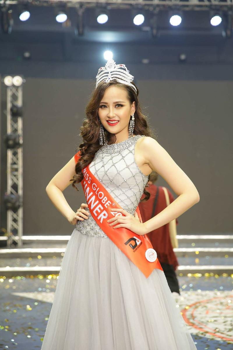 Mới đây, Khánh Ngân chính thức đăng quang ngôi vị cao nhất tại Miss Globe 2017.