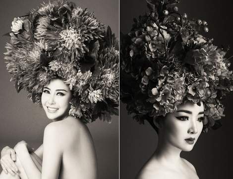 Hoa hậu Giáng My, Hà Kiều Anh chụp ảnh ngực trần nóng bỏng