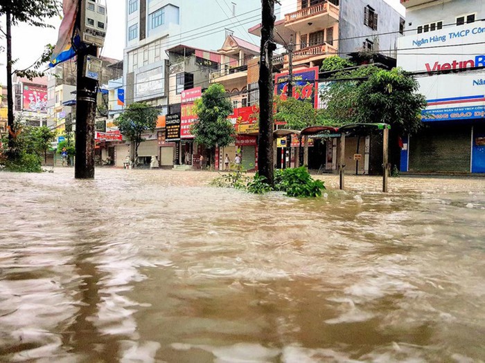 Mưa ngập ở Thái Nguyên