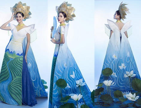 Trang phục dân tộc đính 5000 viên pha lê của đại diện Việt Nam tại Miss Earth 2019